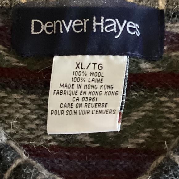 All Wool women’s v-neck argyle cardigan multicoloured size XL - Picture 5 of 8